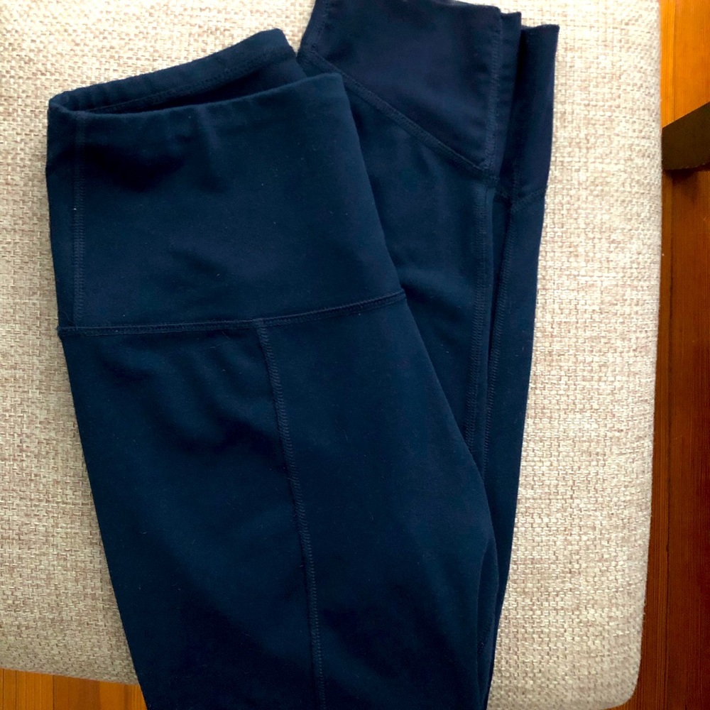 90 degree workout leggings navy size small